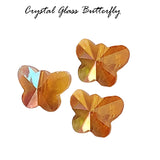 Peach AB 10/PCS LOT, FINE QUALITY OF CRYSTAL GLASS Butterfly SHAPE BEADS IN SIZE ABOUT 14mm