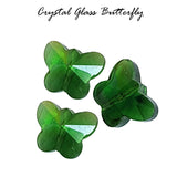 Green 10/PCS LOT, FINE QUALITY OF CRYSTAL GLASS Butterfly SHAPE BEADS IN SIZE ABOUT 14mm