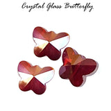 Red 10/PCS LOT, FINE QUALITY OF CRYSTAL GLASS Butterfly SHAPE BEADS IN SIZE ABOUT 14mm