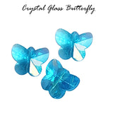 Turquoise 10/PCS LOT, FINE QUALITY OF CRYSTAL GLASS Butterfly SHAPE BEADS IN SIZE ABOUT 14mm