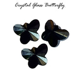 Black 10/PCS LOT, FINE QUALITY OF CRYSTAL GLASS Butterfly SHAPE BEADS IN SIZE ABOUT 14mm