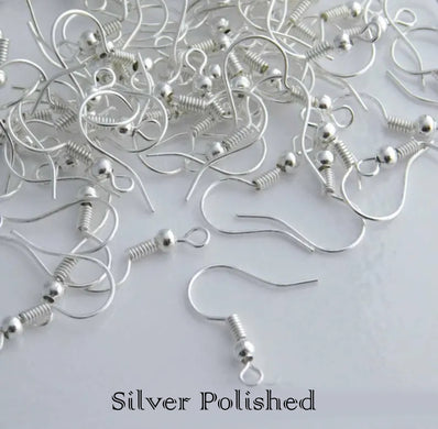 100 Pcs 925 Sterling Silver Earring Hooks Beads For Jewelry Making Ear Wires  Set