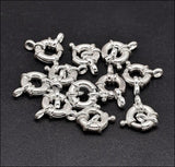 SPRING BOLT DESIGNER CLASPS JEWELLERY FINDINGS' 12 MM APPROX' SILVER POLISHED SOLD PER PER PIECE PACK