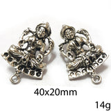5 Pairs Pack 40x20mm Temple Ear Stud