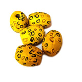 10/Pcs Pkg. Vintage Millefiori Trade Beads 26x32 Milimeter Size Base Color Yellow Oval Shape