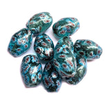 10/Pcs Pkg. Vintage Millefiori Trade Beads 19x28 Milimeter Size Base Color Turquoise Oval Shape