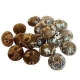 10/Pcs Pkg. Vintage Millefiori Trade Beads 18x14 Milimeter Size Base Color Gray Disc Shape