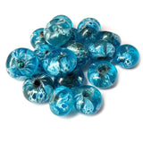10/Pcs Pkg. Vintage Millefiori Trade Beads 19x11 Milimeter Size Base Color Turquoise Disc Shape