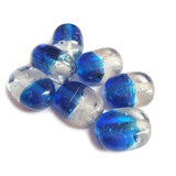 10/Pcs Pkg. Vintage, old rare Beads in Size About 23x28MM Blue Color