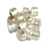 10/Pcs Pkg. Vintage, old rare Beads in Size About 20X21MM Clear Color