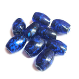 10/Pcs Pkg. Vintage, old rare Beads in Size About 17X23MM Blue Color