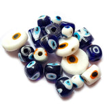 Evil Eye 10/Pcs Pkg. Vintage, old rare Beads in Size About 14~30MM Mix Color