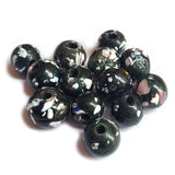 10/Pcs Pkg. Vintage, old rare Beads in Size About 18MM Black Color