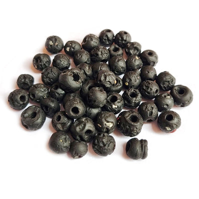 10/Pcs Pkg. Vintage, old rare Beads in Size About 10MM Black Color