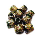 10/Pcs Pkg. Vintage, old rare Beads in Size About 16X17MM Black Color