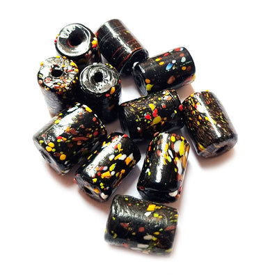 10/Pcs Pkg. Vintage, old rare Beads in Size About 16X22MM Black Color