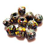 10/Pcs Pkg. Vintage, old rare Beads in Size About 18X18MM Black Color