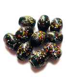 10/Pcs Pkg. Vintage, old rare Beads in Size About 18X20MM Black Color