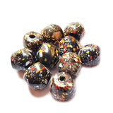 10/Pcs Pkg. Vintage, old rare Beads in Size About 20X20MM Black Color