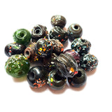 500 Grams Pkg.  Pkg. Vintage, old rare Beads in Size About 25X25MM Black Color