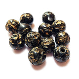10/Pcs Pkg. Vintage, old rare Beads in Size About 18MM Black Color