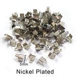 200 PCS TIP FOLD CRIMP FIT FOR 2MM AND 3MM THREADS/CORDS