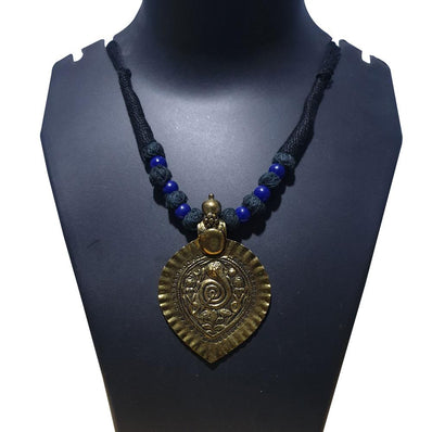 Oxidized Pendant with Cotton Dori