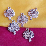 10/Pcs Pkg. Tree of Life Charms for Jewelry Making in Size about 11x20mm Color Silver Oxidized