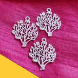 10/Pcs Pkg. Tree of Life Charms for Jewelry Making in Size about 24x29mm Color Silver Shiny