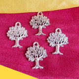 10/Pcs Pkg. Tree of Life Charms for Jewelry Making in Size about 17x21mm Color SILVER OXIDIZED