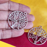 10/Pcs Pkg. Tree of Life Charms for Jewelry Making in Size about 36x41mm Color RHODIUM