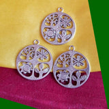 10/Pcs Pkg. Tree of Life Charms for Jewelry Making in Size about 24x28mm Color Silver Oxidized