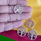 10/Pcs Pkg. Tree of Life Charms for Jewelry Making in Size about 19x23mm Color Silver Oxidized