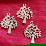 10/Pcs Pkg. Tree of Life Charms for Jewelry Making in Size about 18x22mm Color Rhodium