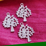 10/Pcs Pkg. Tree of Life Charms for Jewelry Making in Size about 18x22mm Color Silver Shiny