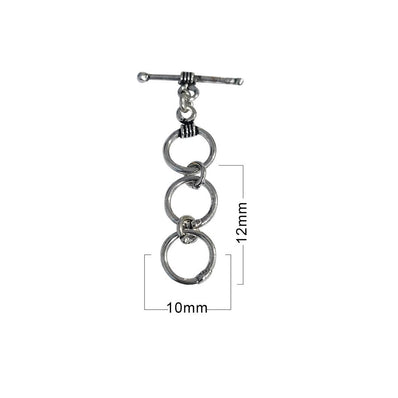 10 Pcs Silver Polished Choice High Quality Toggle clasps (also called T-bar closures) for Jewelry Making