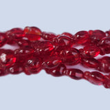 Jewelry Making Crystal Fire polished imported Glass beads Tortoise Shape Red Color Transparent 9x10mm Size Approximately  33 Beads in a string