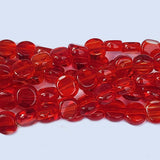 Jewelry Making Crystal Fire polished imported Glass beads Flat disc Shape Red Color Transparent 6mm Size Approximately  62 Beads in a string