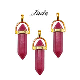 Pencil Tower Charms Pendants small size, 100% Authentic Gemstone Pendants Sold Per Piece.