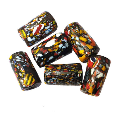 10/Pcs Pkg. Vintage, old rare Beads in Size About 16X30MM Black Color