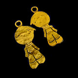 10 Pieces Pack' Gold Oxidized Doll Charms for Jewelry Making in Size about 12X38MM