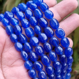 Tumble shape Jade semi precious beads beads