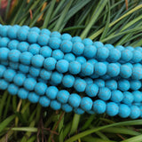 TURQUOISE HOWLITE BEADS STRANDS 10 MM APPROX SIZE, APPORX PCS IN A STRAND/LINE 39-40 BEADS