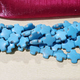 Turquoise Howlite Beads Strands 15x15mm Approx Size, Apporx Pcs in a strand/Line 27 Beads