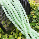 1 LINE PACK' OPAQUE MINT GREEN LIMITED STOCK CRYSTAL FACETED RONDELLE BEADS 6 MM, 96~98 BEADS
