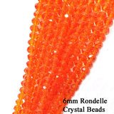 2 STRANDS LINE CRYSTAL FACETED RONDELLE BEADS 6MM,GLASS BEADS FOR JEWELRY MAKING ONE STRANDS HAS ABOUT 95~99 BEADS