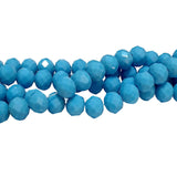 Turquoise Opaque 10x8mm Crystal Glass Beads, Faceted Rondelle 1mm;  about69~70pcs/strand