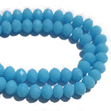 10mm Rondelle  opaque crystal turquoise jewelry making glass beads