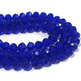 8X6MM CRYSTAL RONDELLE BEADS, CRYSTAL GLASS BEADS FOR JEWELRY MAKING LENGTH OF STRAND: 41 CM ( 16 INCHES ) ABOUT 62~64 BEADS
