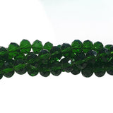 Green 2 STRANDS LINE CRYSTAL FACETED RONDELLE BEADS 8MM,GLASS BEADS FOR JEWELRY MAKING ONE STRANDS HAS ABOUT 70~72 BEADS